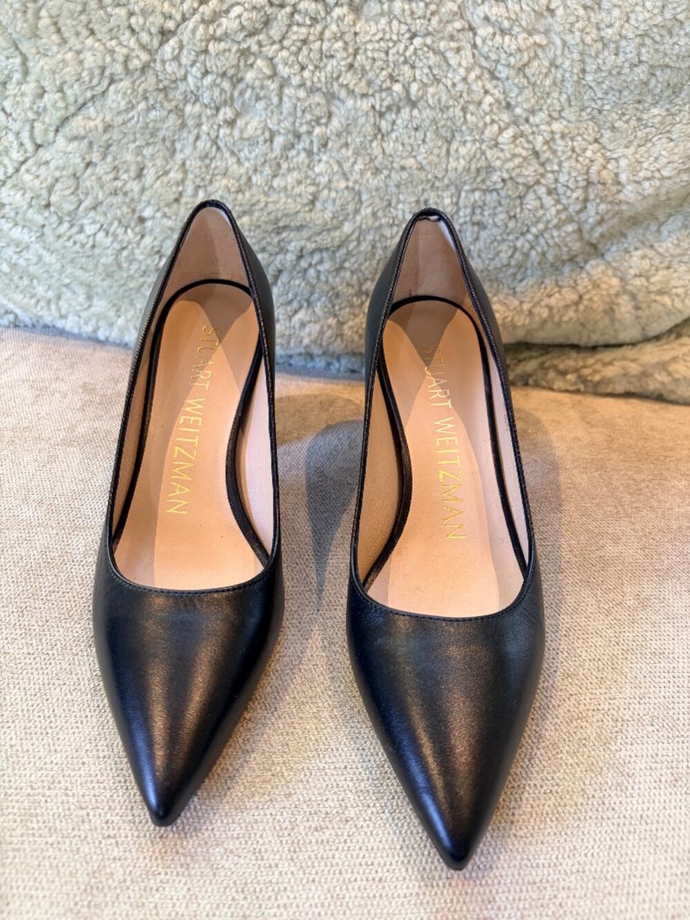 Stuart Weitzman Stuart Power Block Heel 75 Black NWT - Picture 2 of 6